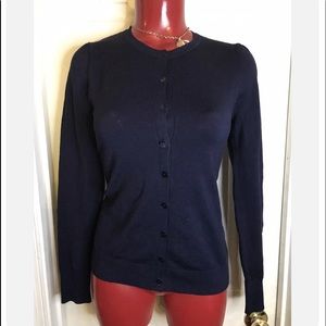 August Silk Sweater Womens Size P -Cardigan Button Down-  Silk Blend -